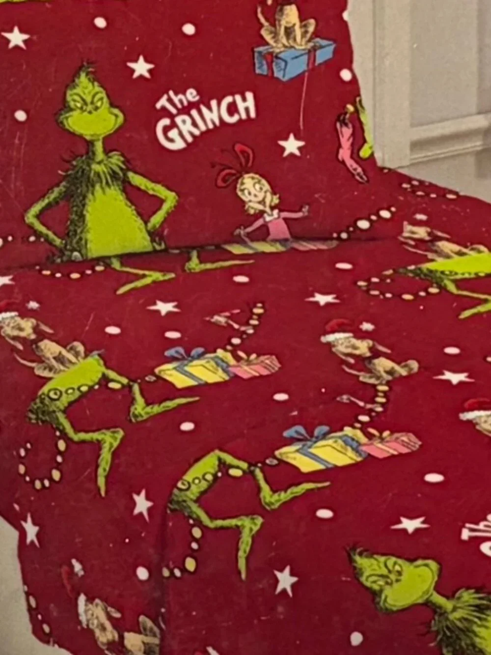 NEW Dr. Seuss Grinch 3-pc Twin Size Sheet Set Christmas Whoville Cindy Lou